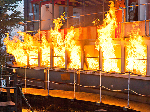 Hollyoaks Boat Fire